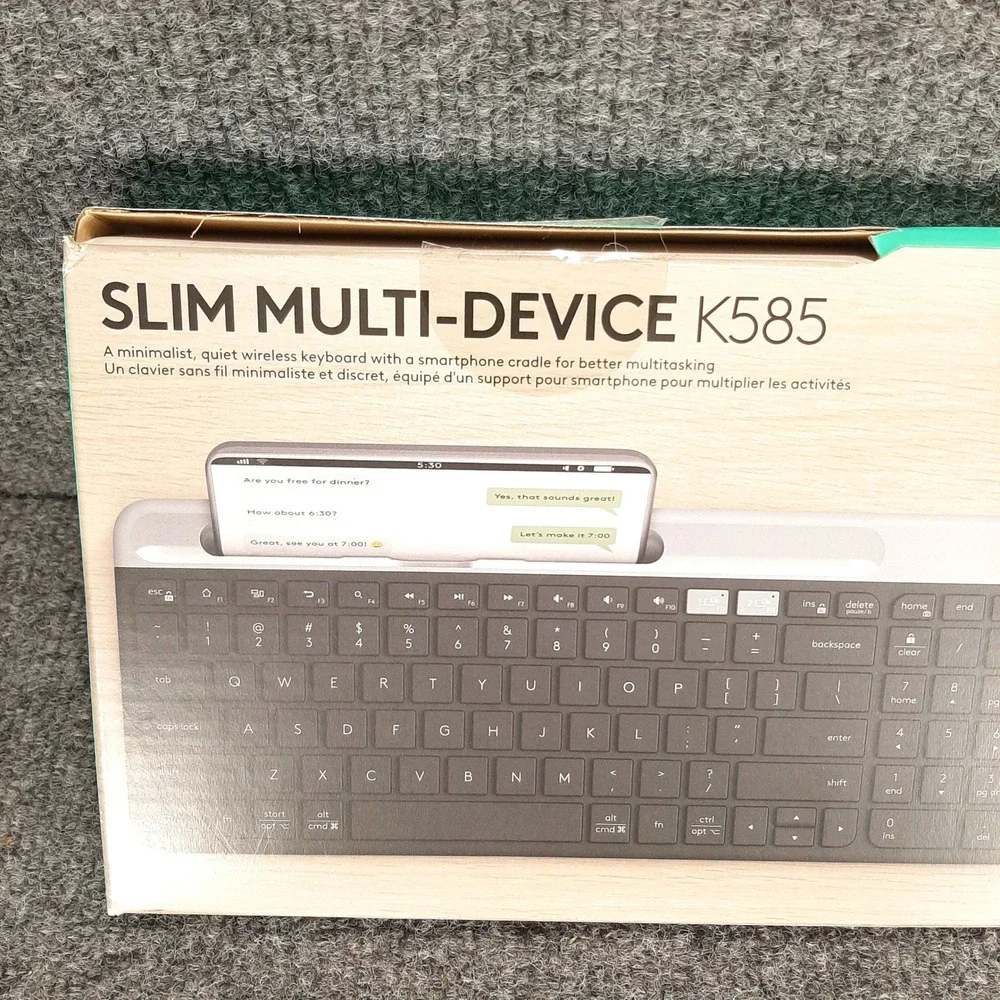 Logitech Slim Multi-Device Keyboard K585 920-009476 Graphite Wireless Bluetooth